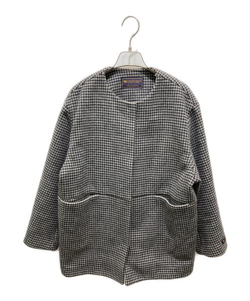 JOURNAL STANDARD relume（ジャーナルスタンダード レリューム）JOURNAL STANDARD relume (ジャーナルスタンダード レリューム) スーパーファインビーバークルーネックコート グレー サイズ:38の古着・服飾アイテム