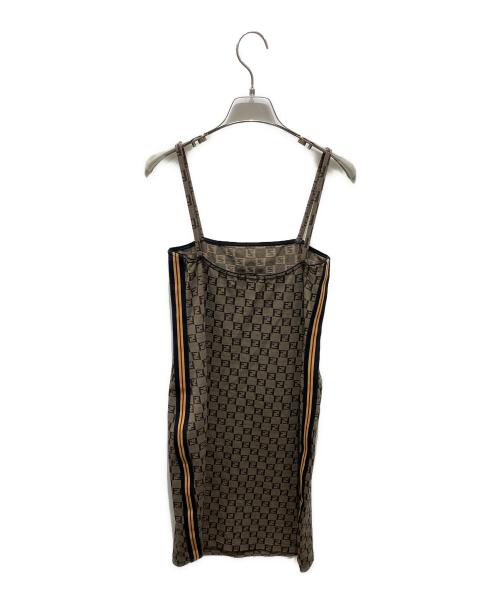 FENDI（フェンディ）FENDI (フェンディ) キャミソールワンピース ブラウン サイズ:44の古着・服飾アイテム