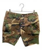 SASSAFRASササフラス）の古着「カーゴハーフパンツ」｜カーキ