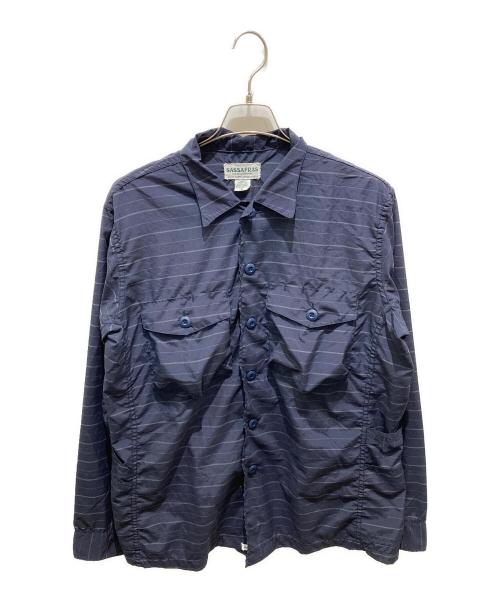 SASSAFRAS（ササフラス）SASSAFRAS (ササフラス) ナイロンシャツ ネイビー サイズ:Lの古着・服飾アイテム