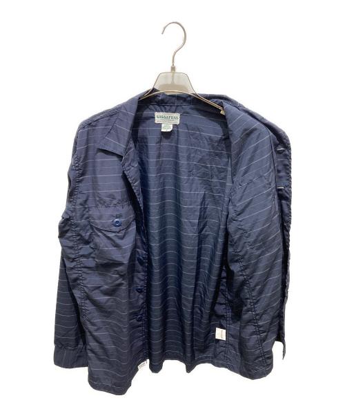 SASSAFRAS（ササフラス）SASSAFRAS (ササフラス) ナイロンシャツ ネイビー サイズ:Lの古着・服飾アイテム