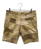MOUNTAIN RESEARCHマウンテンリサーチ）の古着「パッチワークハーフパンツ」｜ベージュ