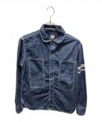 MOMOTARO JEANS桃太郎ジーンズ）の古着「出陣ジェイルポケットシャツ」｜インディゴ