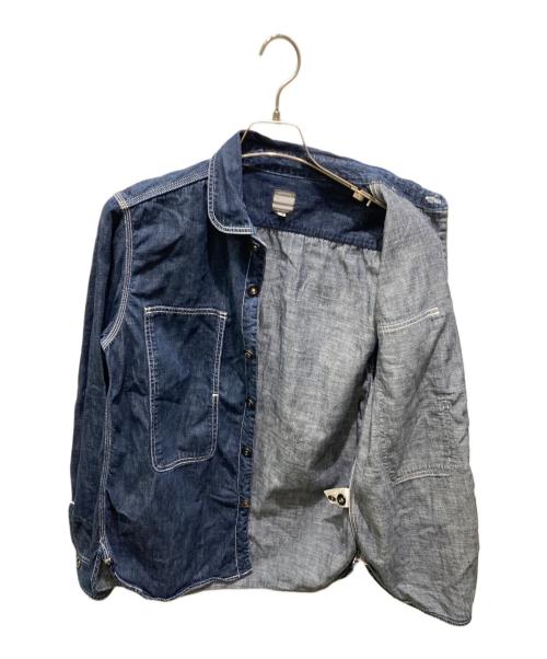 MOMOTARO JEANS（桃太郎ジーンズ）MOMOTARO JEANS (桃太郎ジーンズ) 出陣ジェイルポケットシャツ インディゴ サイズ:40の古着・服飾アイテム