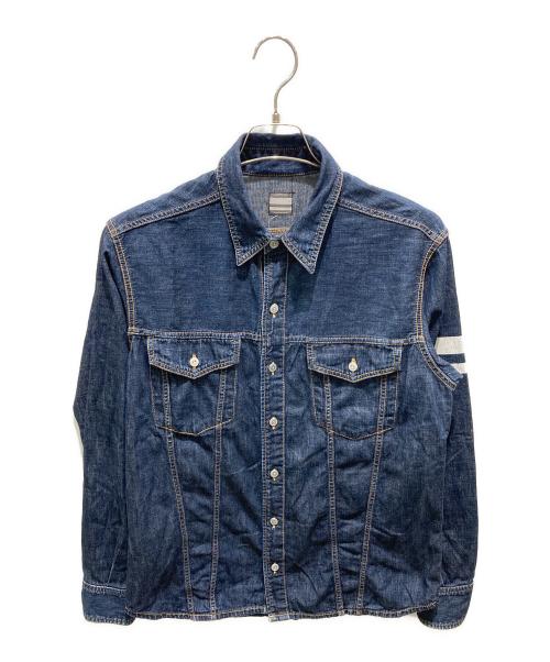 MOMOTARO JEANS（桃太郎ジーンズ）MOMOTARO JEANS (桃太郎ジーンズ) 出陣デニムシャツ インディゴ サイズ:記載無しの為実寸参照の古着・服飾アイテム