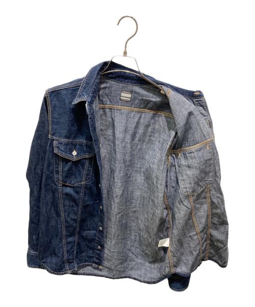 MOMOTARO JEANS（桃太郎ジーンズ）MOMOTARO JEANS (桃太郎ジーンズ) 出陣デニムシャツ インディゴ サイズ:記載無しの為実寸参照の古着・服飾アイテム