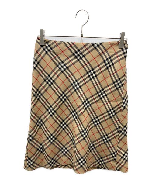 BURBERRY LONDON（バーバリーロンドン）BURBERRY LONDON (バーバリーロンドン) ノバチェックスカート ブラウン サイズ:38の古着・服飾アイテム