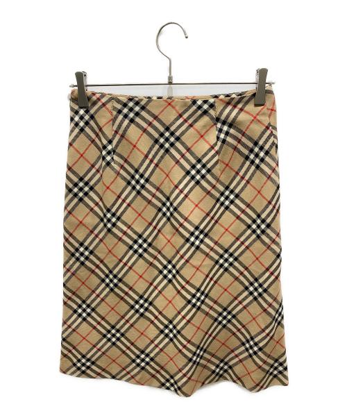 BURBERRY LONDON（バーバリーロンドン）BURBERRY LONDON (バーバリーロンドン) ノバチェックスカート ブラウン サイズ:38の古着・服飾アイテム