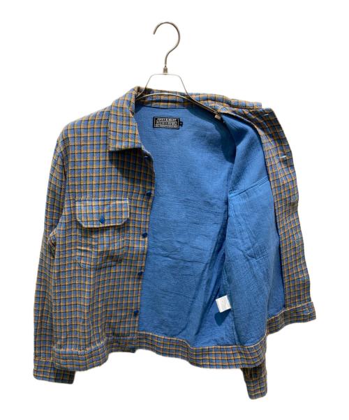 Hysteric Glamour（ヒステリックグラマー）Hysteric Glamour (ヒステリックグラマー) パナマチェックシャツ ブルー サイズ:Mの古着・服飾アイテム