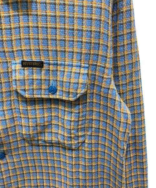 Hysteric Glamour（ヒステリックグラマー）Hysteric Glamour (ヒステリックグラマー) パナマチェックシャツ ブルー サイズ:Mの古着・服飾アイテム