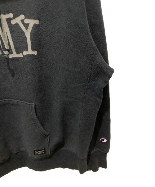 stussy（ステューシー）stussy (ステューシー) Champion (チャンピオン) リバースウィーブパーカー ブラック サイズ:XLの古着・服飾アイテム