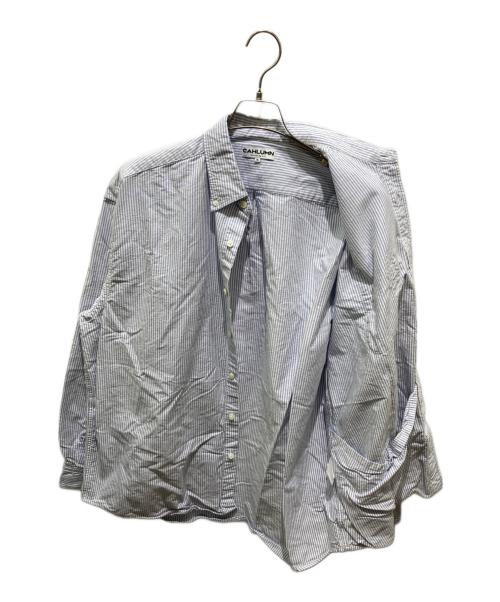 CHAN LUU（チャンルー）CHAN LUU (チャンルー) Magazine Pocket Oxford B.D Shirt ブルー×ホワイト サイズ:XLの古着・服飾アイテム