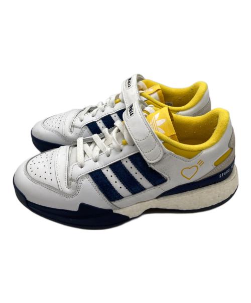 adidas（アディダス）adidas (アディダス) HUMAN MADE (ヒューマンメイド) CONSORTIUM FORUM LOW ホワイト×ネイビー サイズ:27の古着・服飾アイテム