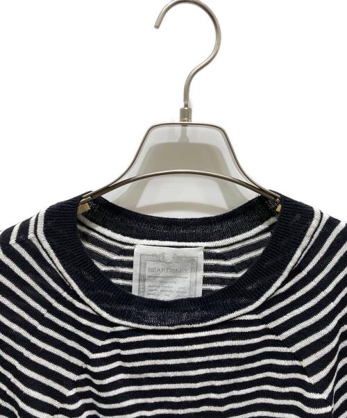 BEARDSLEY（ビアズリー）BEARDSLEY (ビアズリー) サークルドルマンニット ブラック サイズ:Fの古着・服飾アイテム