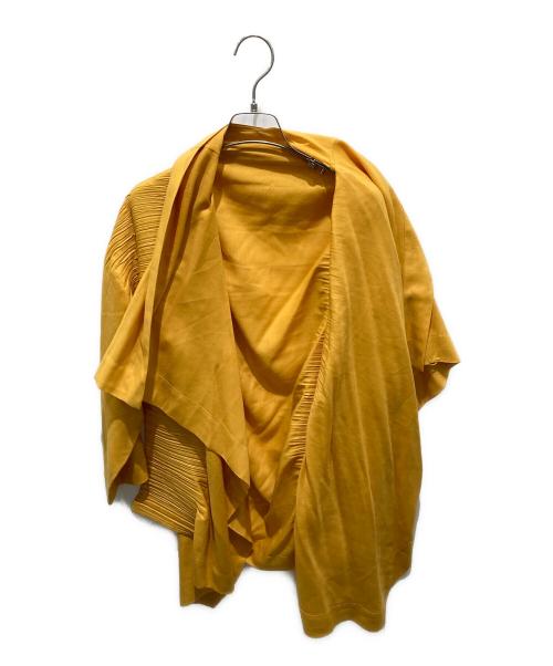 ISSEY MIYAKE（イッセイミヤケ）ISSEY MIYAKE (イッセイミヤケ) プリーツトッパージャケット イエロー サイズ:2の古着・服飾アイテム