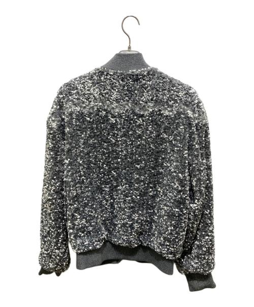 ZARA（ザラ）ZARA (ザラ) スパンコールジャケット グレー サイズ:Mの古着・服飾アイテム