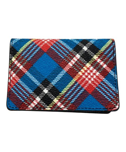 Vivienne Westwood ANGLOMANIA（ヴィヴィアンウエストウッドアングロマニア）Vivienne Westwood ANGLOMANIA (ヴィヴィアンウエストウッドアングロマニア) カードケース ブルー×レッドの古着・服飾アイテム