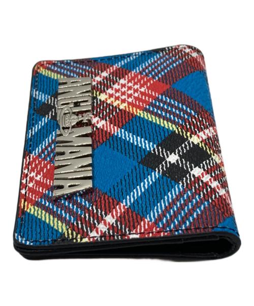 Vivienne Westwood ANGLOMANIA（ヴィヴィアンウエストウッドアングロマニア）Vivienne Westwood ANGLOMANIA (ヴィヴィアンウエストウッドアングロマニア) カードケース ブルー×レッドの古着・服飾アイテム