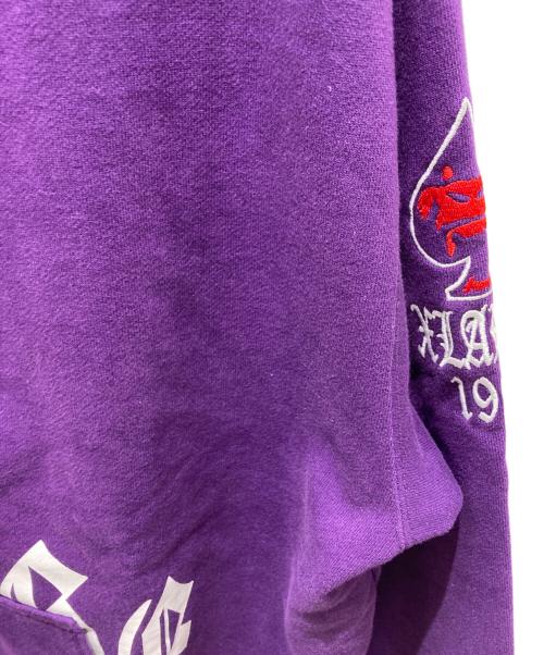 X-LARGE（エクストララージ）X-LARGE (エクストララージ) ジップパーカーオールドイングリッシュロゴ ジップフーデッドスウェットシャツ パープル サイズ:XLの古着・服飾アイテム