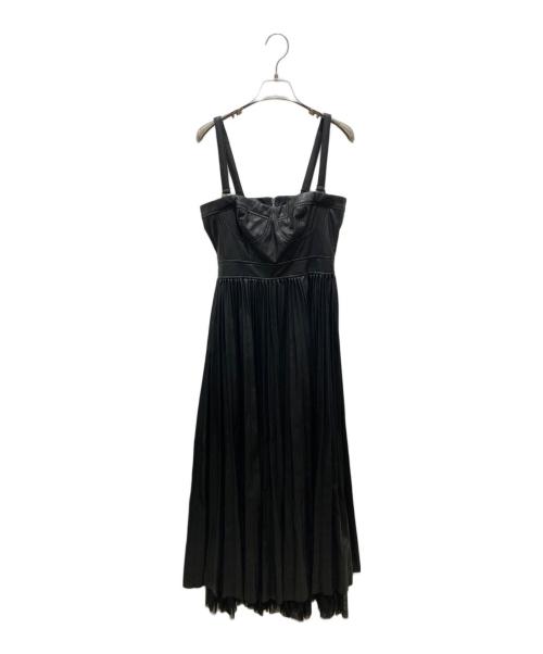 eimy istoire（エイミーイストワール）eimy istoire (エイミーイストワール) leather preated dress ブラック サイズ:Sの古着・服飾アイテム