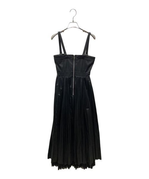 eimy istoire（エイミーイストワール）eimy istoire (エイミーイストワール) leather preated dress ブラック サイズ:Sの古着・服飾アイテム