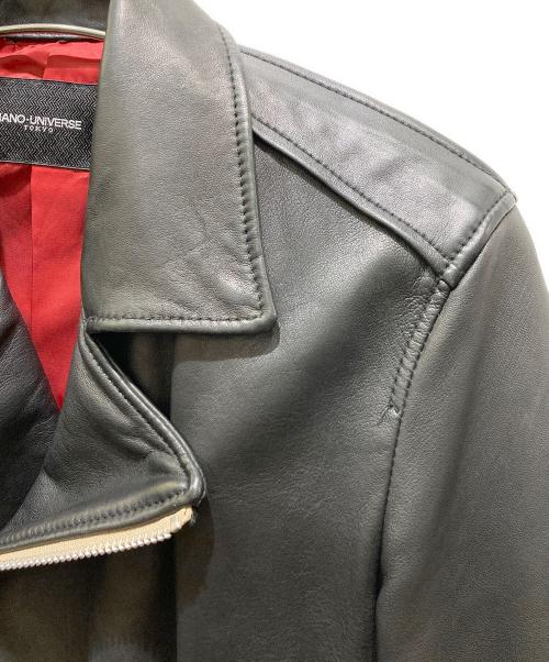 nano・universe（ナノ・ユニバース）nano・universe (ナノ・ユニバース) ダブルライダースジャケット ブラック サイズ:Mの古着・服飾アイテム