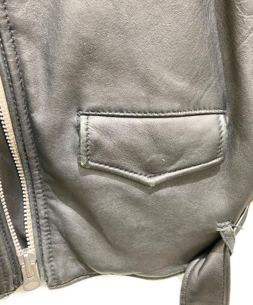 nano・universe（ナノ・ユニバース）nano・universe (ナノ・ユニバース) ダブルライダースジャケット ブラック サイズ:Mの古着・服飾アイテム