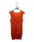 PLEATS PLEASE (プリーツプリーズ) ノースリーブワンピース オレンジ サイズ:3：12000円
