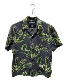NEIGHBORHOOD（ネイバーフッド）の古着「RATTLESNAKEアロハシャツ」｜グレー×グリーン