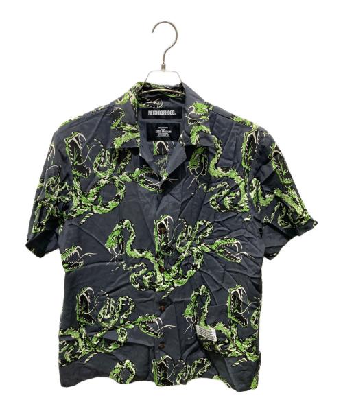 NEIGHBORHOOD（ネイバーフッド）NEIGHBORHOOD (ネイバーフッド) RATTLESNAKEアロハシャツ グレー×グリーン サイズ:Mの古着・服飾アイテム