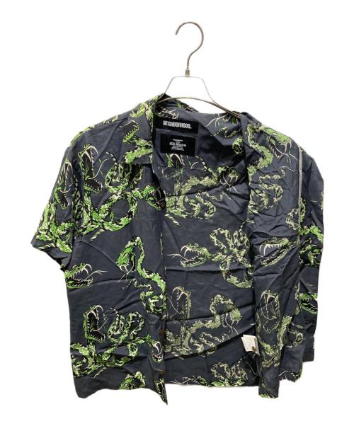 NEIGHBORHOOD（ネイバーフッド）NEIGHBORHOOD (ネイバーフッド) RATTLESNAKEアロハシャツ グレー×グリーン サイズ:Mの古着・服飾アイテム