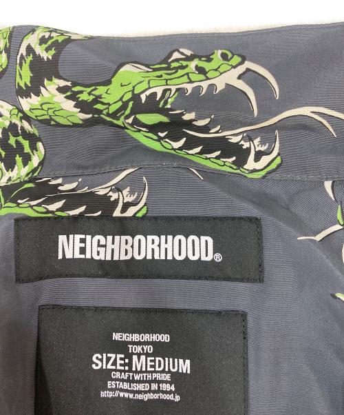 NEIGHBORHOOD（ネイバーフッド）NEIGHBORHOOD (ネイバーフッド) RATTLESNAKEアロハシャツ グレー×グリーン サイズ:Mの古着・服飾アイテム