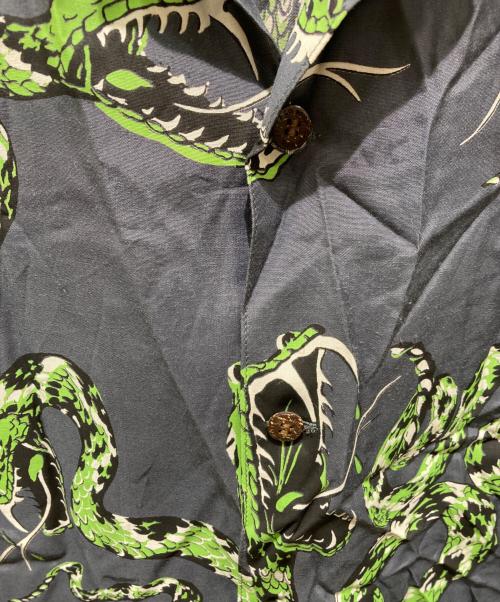 NEIGHBORHOOD（ネイバーフッド）NEIGHBORHOOD (ネイバーフッド) RATTLESNAKEアロハシャツ グレー×グリーン サイズ:Mの古着・服飾アイテム