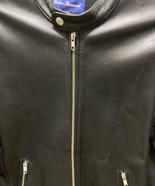 URBAN RESEARCH（アーバンリサーチ）URBAN RESEARCH (アーバンリサーチ) ラムレザージャケット ブラック サイズ:38の古着・服飾アイテム