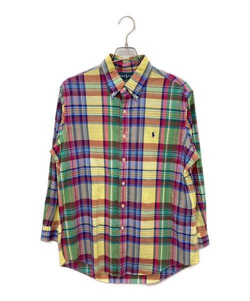 RALPH LAUREN（ラルフローレン）RALPH LAUREN (ラルフローレン) チェックBDシャツ イエロー サイズ:Lの古着・服飾アイテム