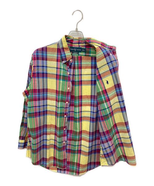 RALPH LAUREN（ラルフローレン）RALPH LAUREN (ラルフローレン) チェックBDシャツ イエロー サイズ:Lの古着・服飾アイテム