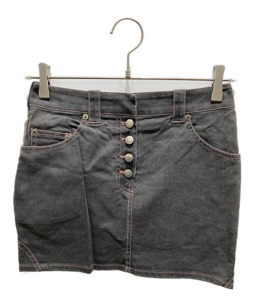 Christian Dior（クリスチャン ディオール）Christian Dior (クリスチャン ディオール) デニムミニスカート グレー サイズ:36の古着・服飾アイテム
