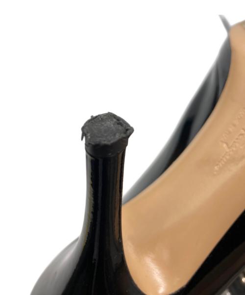 Salvatore Ferragamo（サルヴァトーレ フェラガモ）Salvatore Ferragamo (サルヴァトーレ フェラガモ) ヴァラリボンパンプス ブラック サイズ: 8Dの古着・服飾アイテム