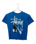 stussyステューシー）の古着「プリントTシャツ」｜ブルー