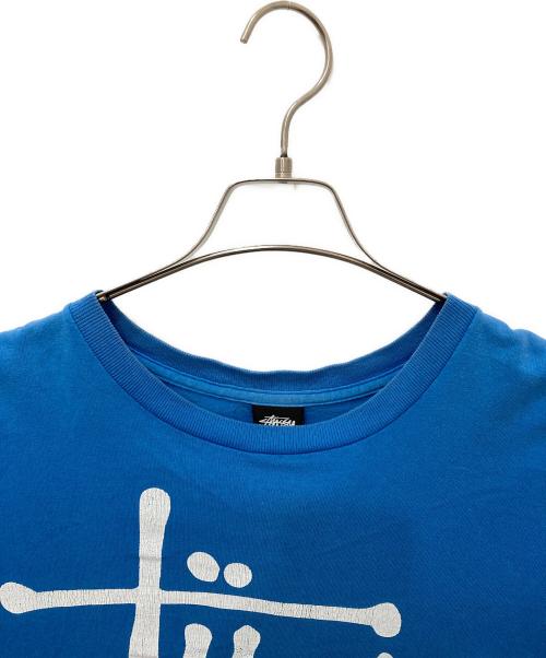 stussy（ステューシー）stussy (ステューシー) プリントTシャツ ブルー サイズ:XLの古着・服飾アイテム