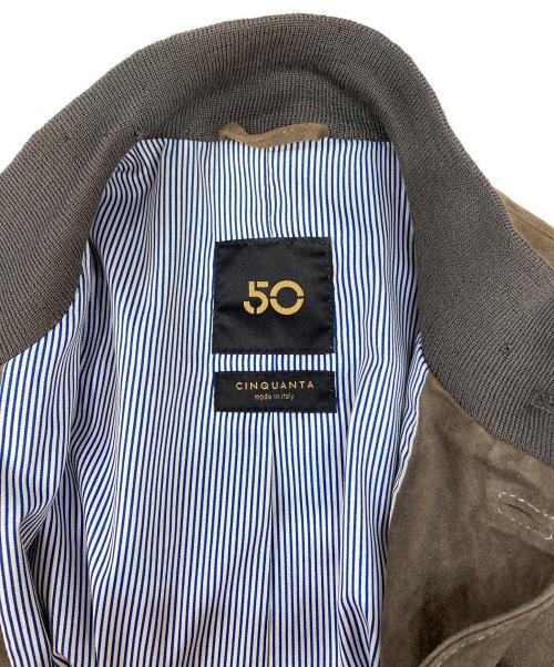 Cinquanta（チンクワンタ）Cinquanta (チンクワンタ) ドライビングブルゾン ブラウン サイズ:44の古着・服飾アイテム