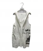 Y'sワイズ）の古着「ノースリーブフードジャケット」｜ホワイト