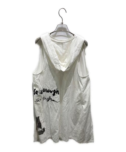 Y's（ワイズ）Y's (ワイズ) ノースリーブフードジャケット ホワイト サイズ:1の古着・服飾アイテム