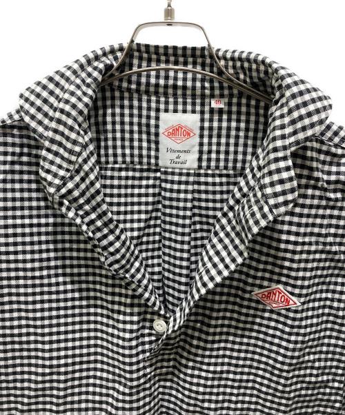 DANTON（ダントン）DANTON (ダントン) チェックシャツ ブラック×ホワイト サイズ:40の古着・服飾アイテム