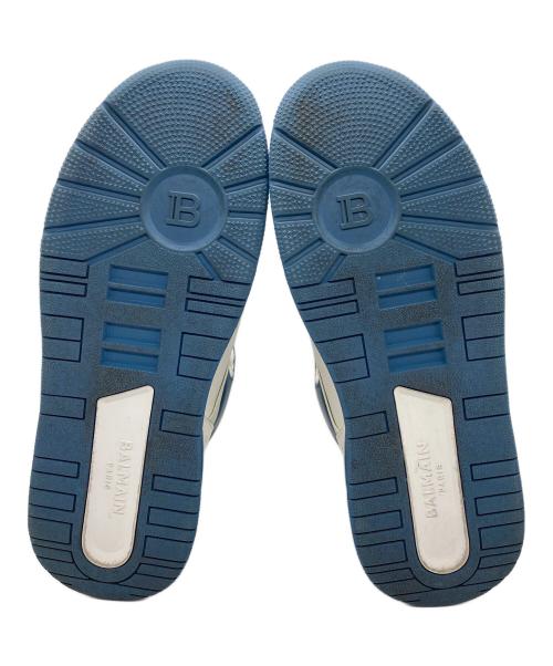 BALMAIN（バルマン）BALMAIN (バルマン) ハイカットスニーカー ブルー×ホワイト サイズ:43の古着・服飾アイテム