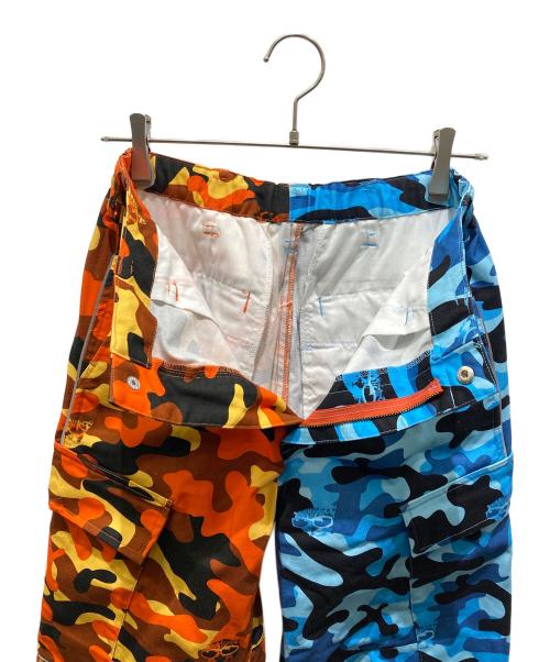 R&E（アールアンドイ）R&E (アールアンドイ) OKAKAカーゴパンツ レッド×ブルー サイズ:FREEの古着・服飾アイテム