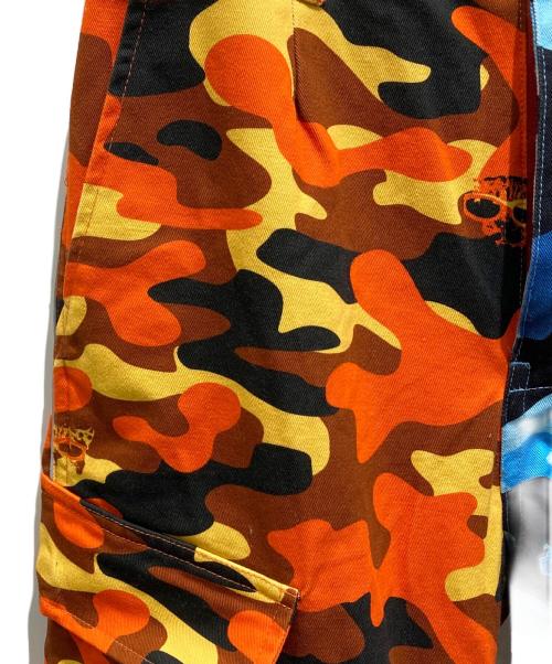 R&E（アールアンドイ）R&E (アールアンドイ) OKAKAカーゴパンツ レッド×ブルー サイズ:FREEの古着・服飾アイテム