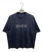 ENNOYエンノイ）の古着「Electric Logo EMB T-Shirt」｜ネイビー