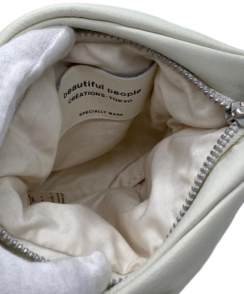 beautiful people（ビューティフルピープル）beautiful people (ビューティフルピープル) レザーポーチ アイボリーの古着・服飾アイテム