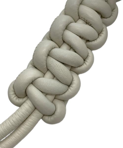 beautiful people（ビューティフルピープル）beautiful people (ビューティフルピープル) レザーポーチ アイボリーの古着・服飾アイテム